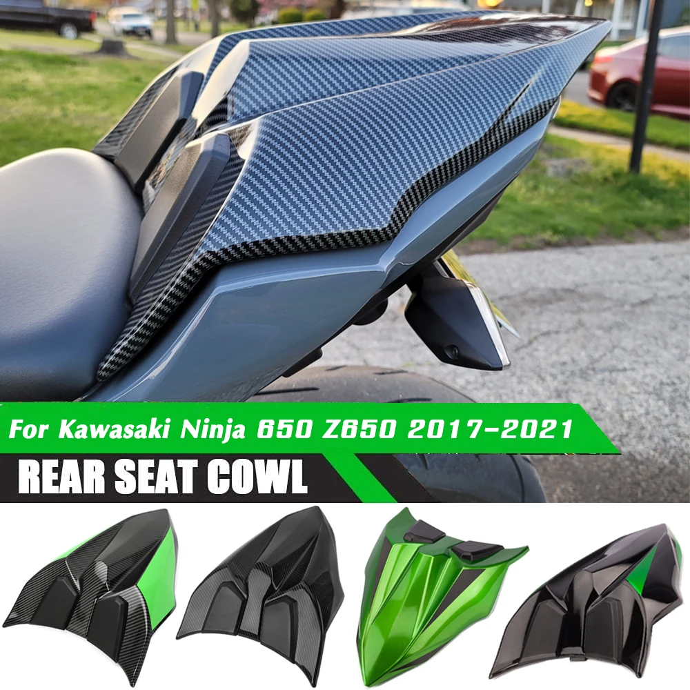 Cubierta de asiento Z650, carenado Solo trasero para Kawasaki Ninja 650 ER6F Z 650 NINJA650 2017 2018 2019 2020, fibra de carbono