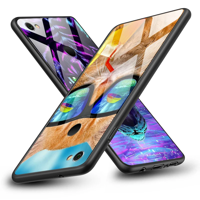 Чехол из закаленного стекла для Xiaomi 5X6X8 9 SE A1 A2 Lite TPU Capa для Redmi Note 4x 5A 6 7 Pro Prime роскошный противоударный жесткий чехол