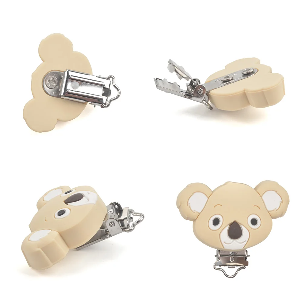 Детские зажимы для соски 1 шт. силиконовые пустышки Koala аксессуары разноцветные