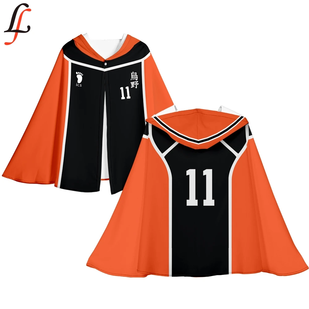 Женский винтажный Haikyu! свободный пуловер-накидка с рисунком |