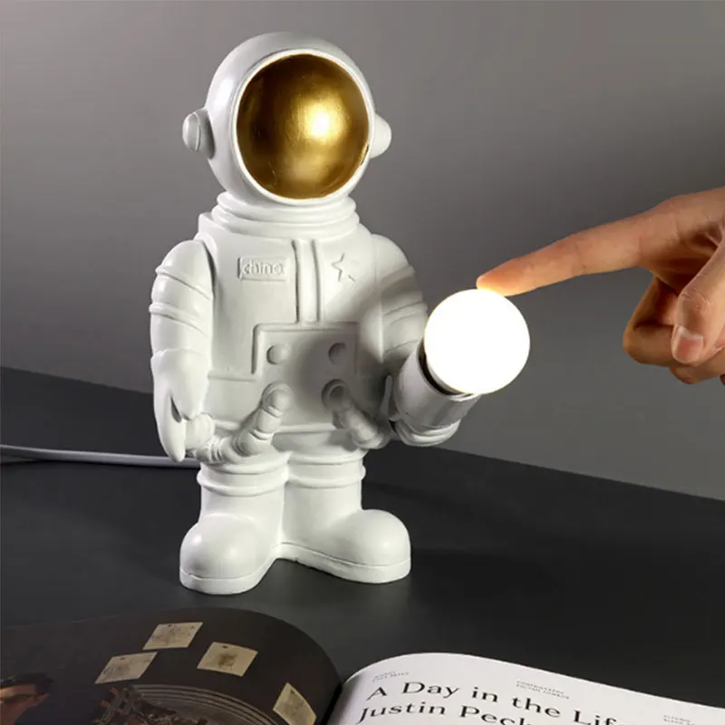 

New Astronaut 3D Moon Lamp E27 LED Table Night Light for Children AC220V Space Astronaut Light Bedside Bedroom Lamp Kids Gifts