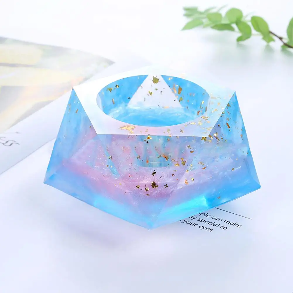 

Potted Silicone Mold Concrete Plaster Mold Crystal Glue DIY Hexagonal Polygon Three-dimensional Epoxy Mold