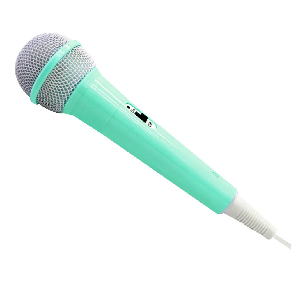 Light Green Детский проводной микрофон игрушечный музыкальный инструмент Караоке Пение ребенок Забавный Подарок Музыка микрофонные игрушки - Цвет: Light Green