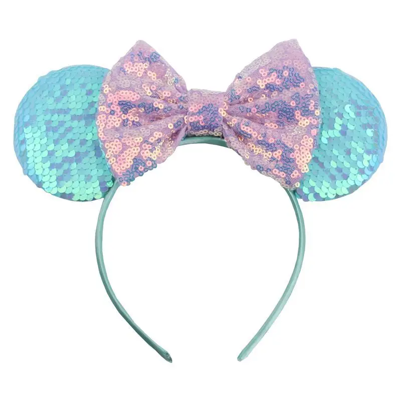 headband 3 1 шт. новые модные уши Минни Маус головная повязка для девочек банты для волос Рождественское украшение для волос милые галстуки-бабочки с блестками с короной аксессуары для волос - Цвет: headband 3