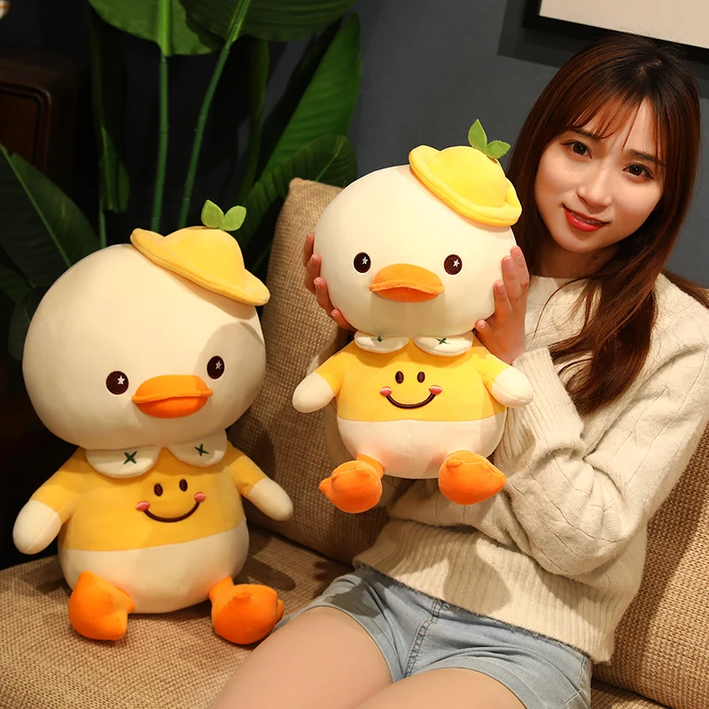 

25-65cm high quality cute rhubarb duck plush toy super soft plush animal doll pillow childrens gift baby girl home decoration