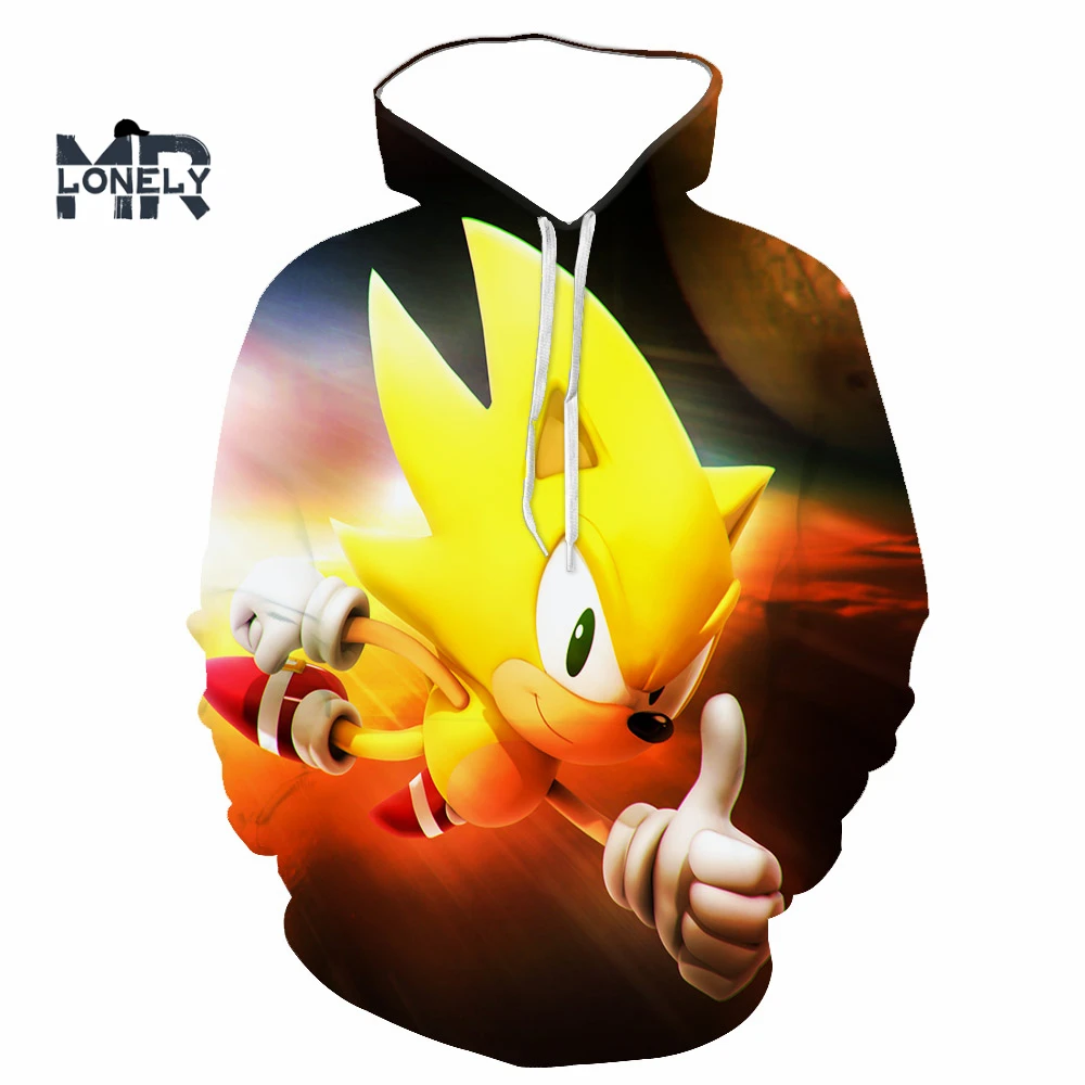 

2021 3D Print Hoodies Sonic The Hedgehog Super Cool Sweatshirts Hoodie Man/Woman/Children Clothes Lovely Birthday Gifts KID-4XL