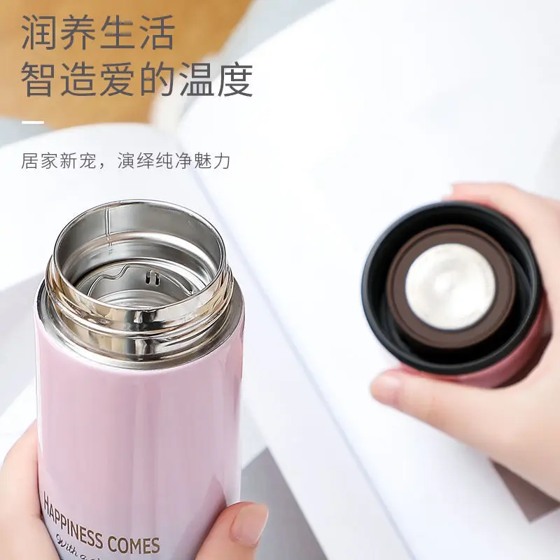

Intelligent temperature measuring thermos cup for male and female students, simple and portable business customized gift, water