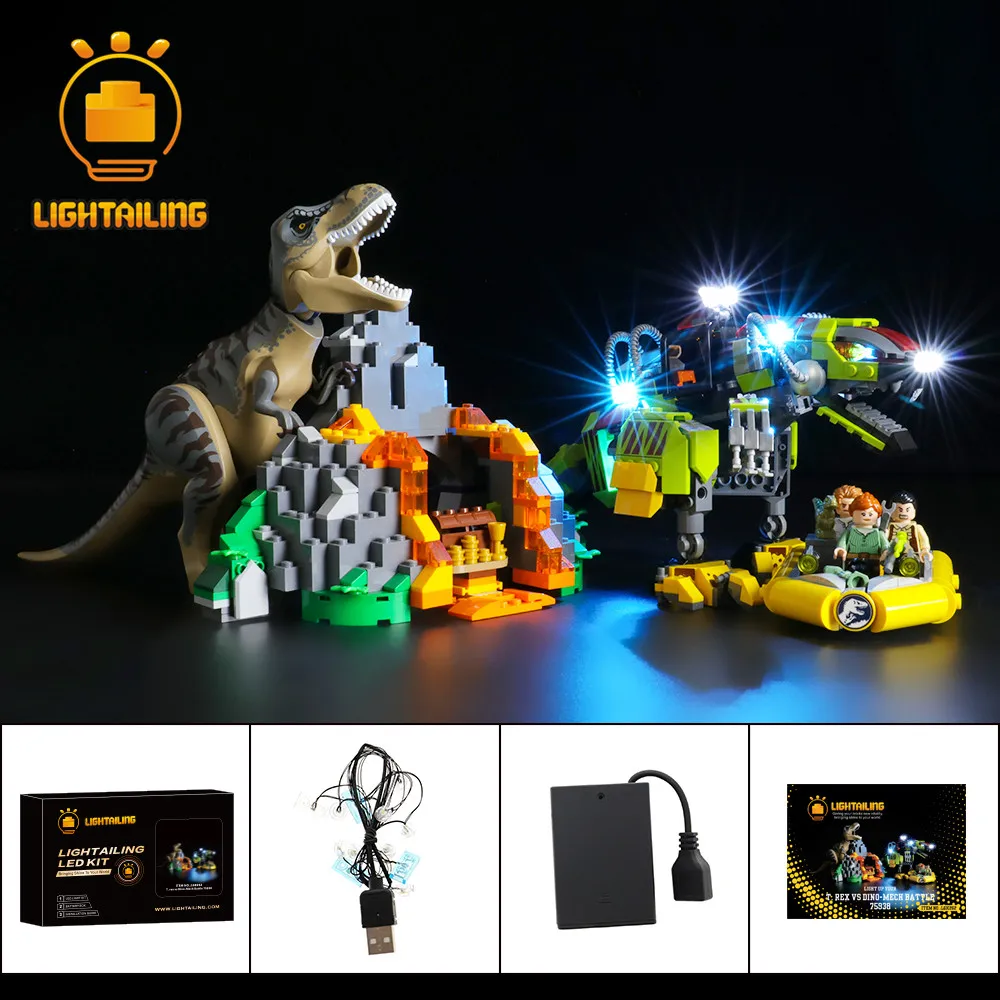 Комплект со светодиодной подсветкой для 75938 T. rex vs Dino-Mech Battle Toy светильник вых