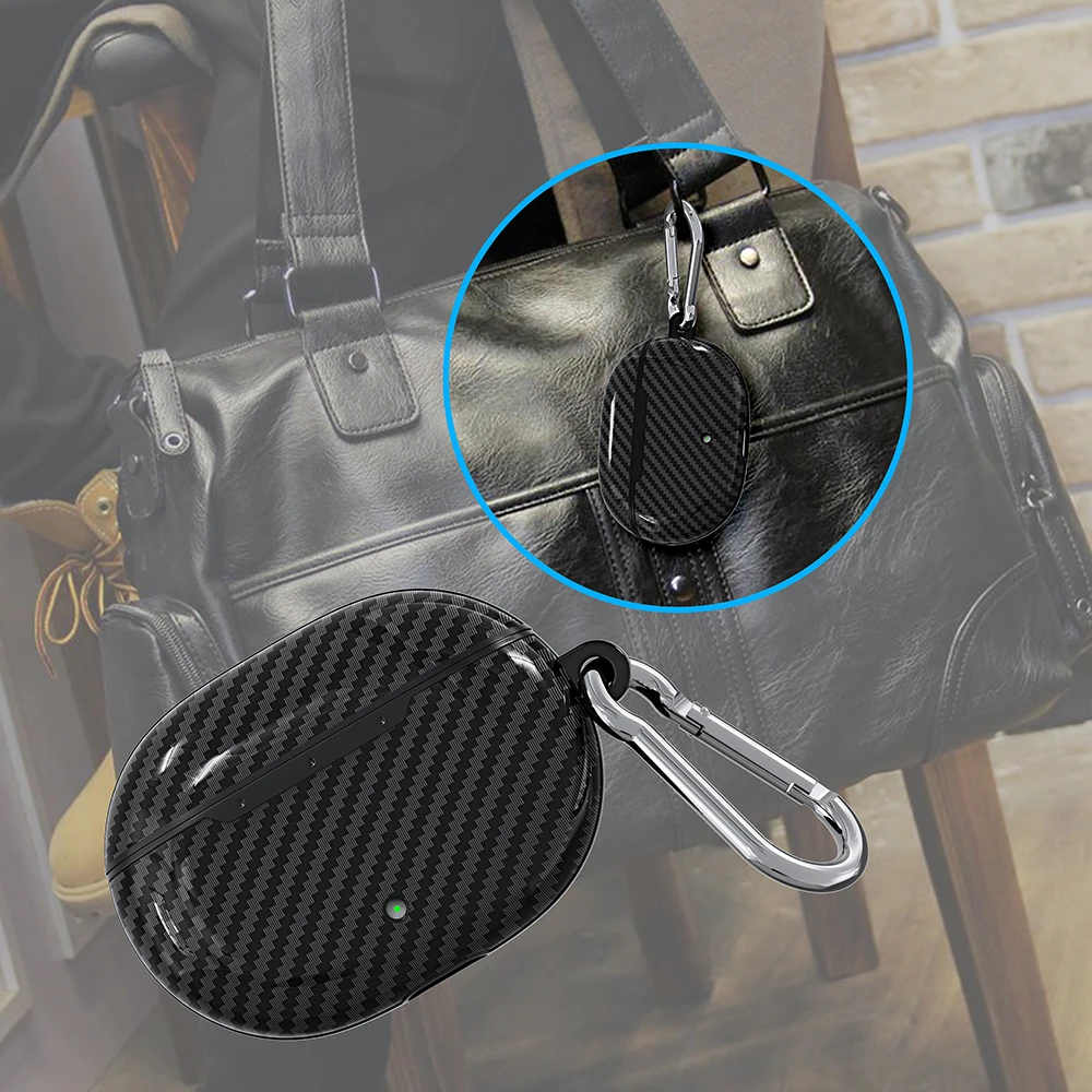 Чехол для наушников из углеродного волокна чехол с крючком противоударный |