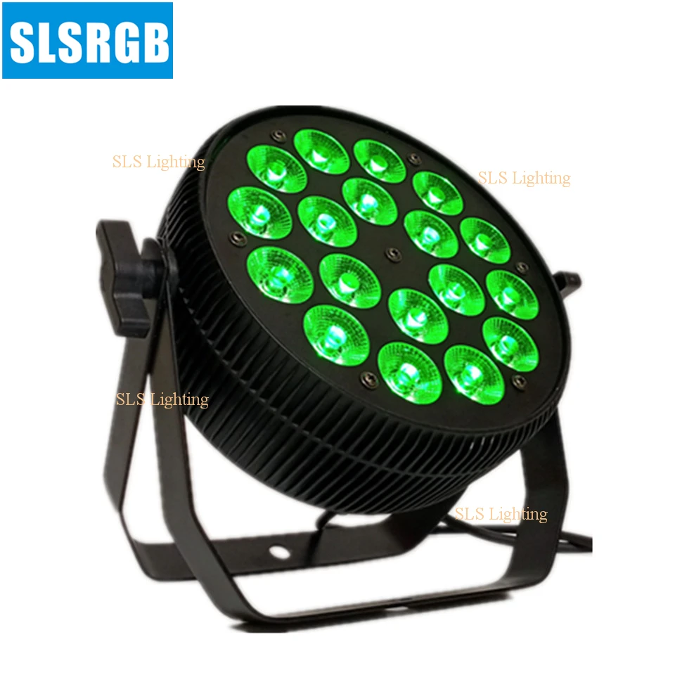 8 шт./лот и чехол для полета светодиодный тонкий плоский Par 18*12 Вт RGBA 4-в-1 DMX