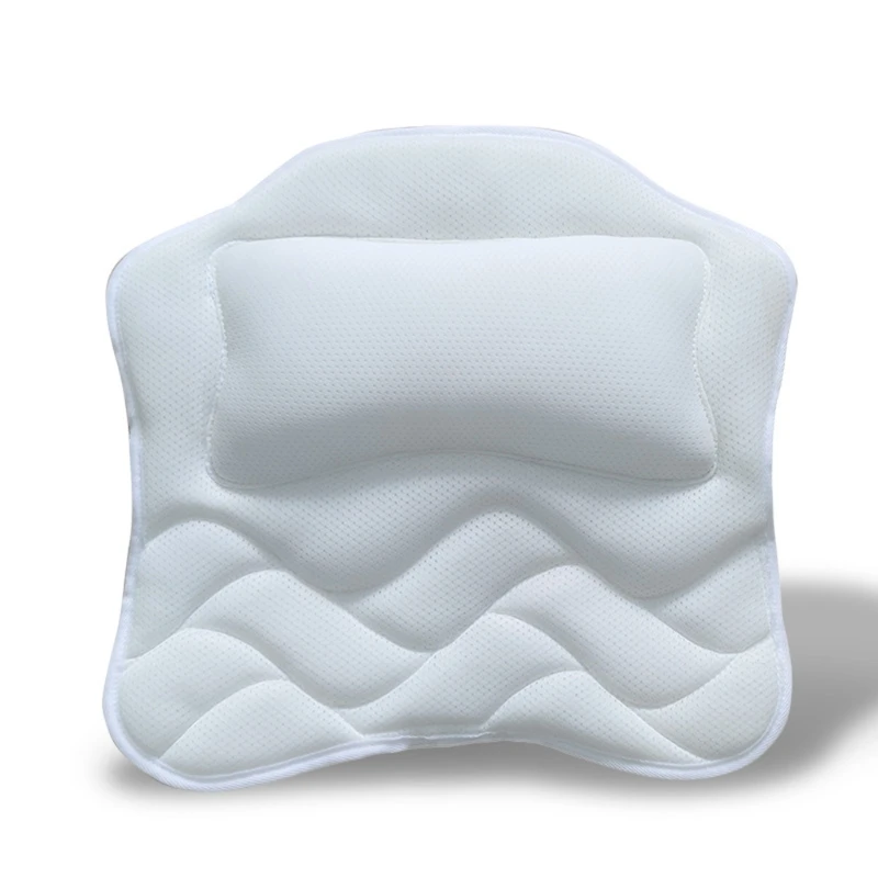 

Bathtub Spa Pillow Cushion 5D Mesh Neck Shoulder Back Support with Suction Cups