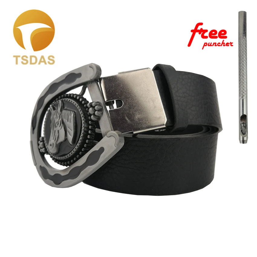 

New Classic Silver Horse's Head Retro Metal Belt Buckle Suitable for 3.8cm Belt Fashion Gift Belt Buckle Free Shipping