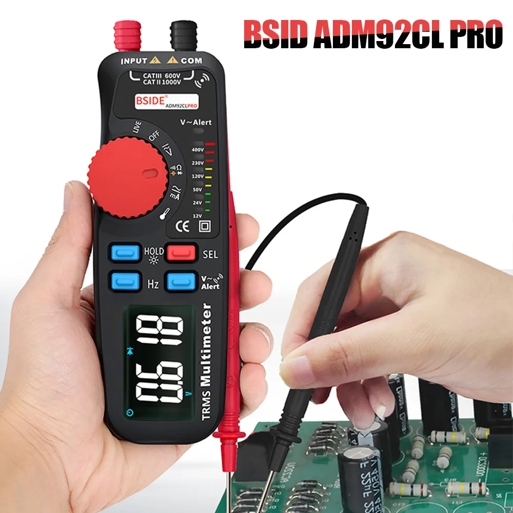 Профессиональный мультиметр BSIDE с двойным режимом цифровой ADM92CL тестер мини