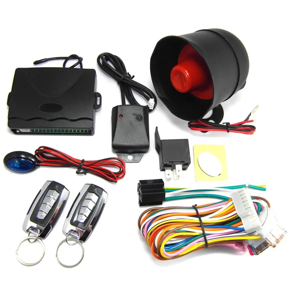 

CHADWICK 802B-8171 One Way Car Alarm System With Siren For 12V DC Vehicle Which Has Central Door Lock System