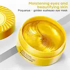24K Золотая маска для глаз антивозрастной укрепляющий нежный увлажняющая для сна, подушечки для глаз против с украшением в виде кристаллов, с коллагеном, накладка на глаза, уход за Наклейки 60 шт Косметика