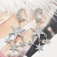 arrivals hot fashion broncos bijoux pentagram star metal chain long statement tassel earrings for women jewelry