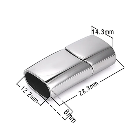 2 шт. Магнитные застежки из нержавеющей стали SEVENWELL для кожаных браслетов
