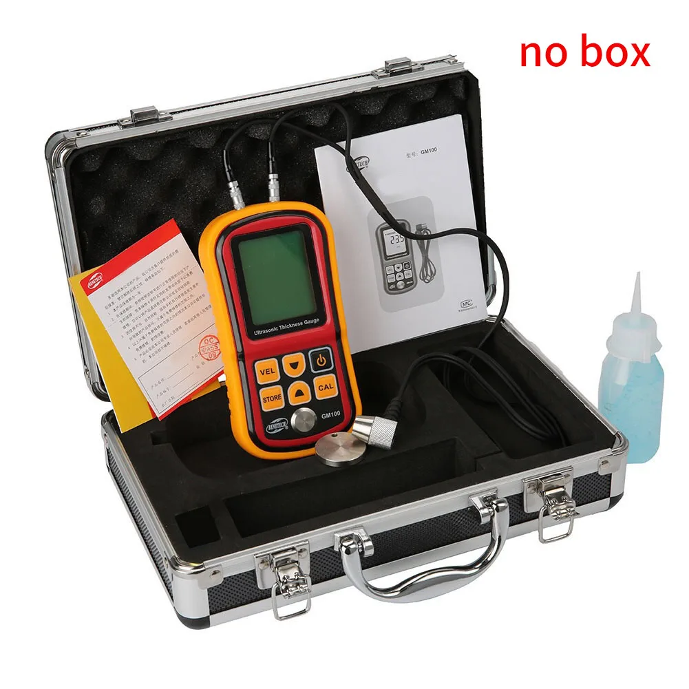 

GM100 Intelligent Ultrasonic Digital Backlight Metal Sound Speed LCD Display Measuring Tool Instruments Meter Thickness Gauge