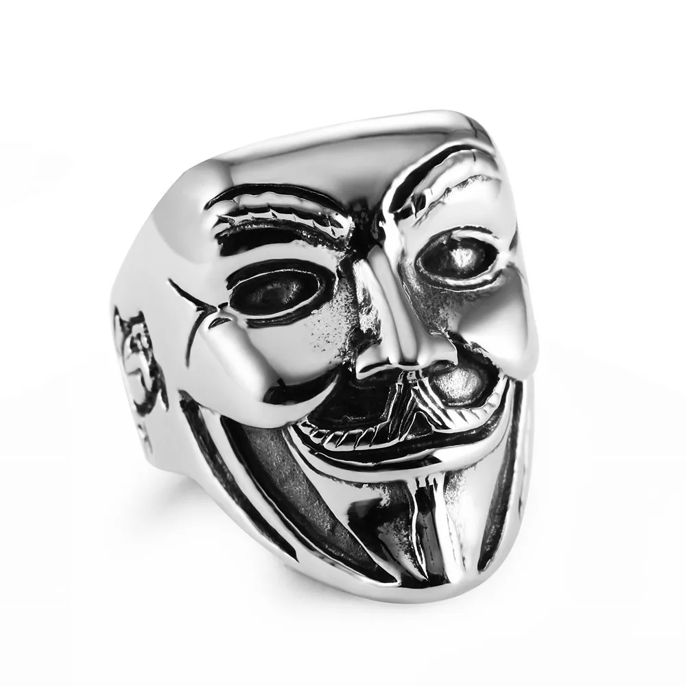 Обручальные кольца кольцо с маской вендетты из нержавеющей стали ювелирные