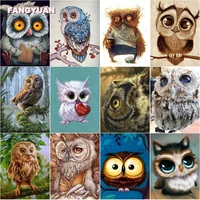 5d diy diamond painting owl with big eyes full square round diamond embroidery mosaic pictures of rhinestones cross stitch kits