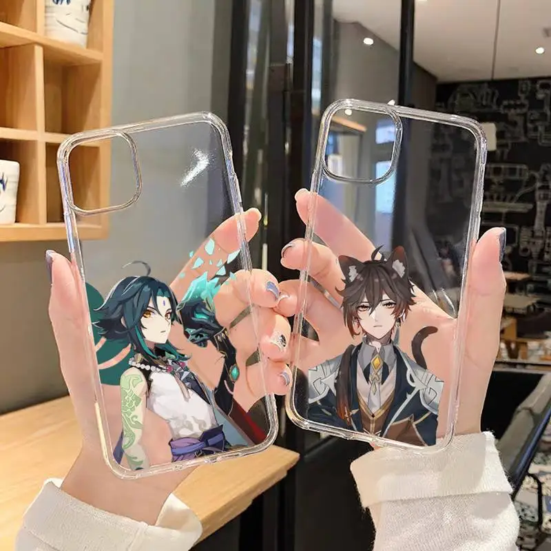 

Genshin impact zhongli Phone Case Transparent soft For iphone 5 5s 5c se 6 6s 7 8 11 12 plus mini x xs xr pro max