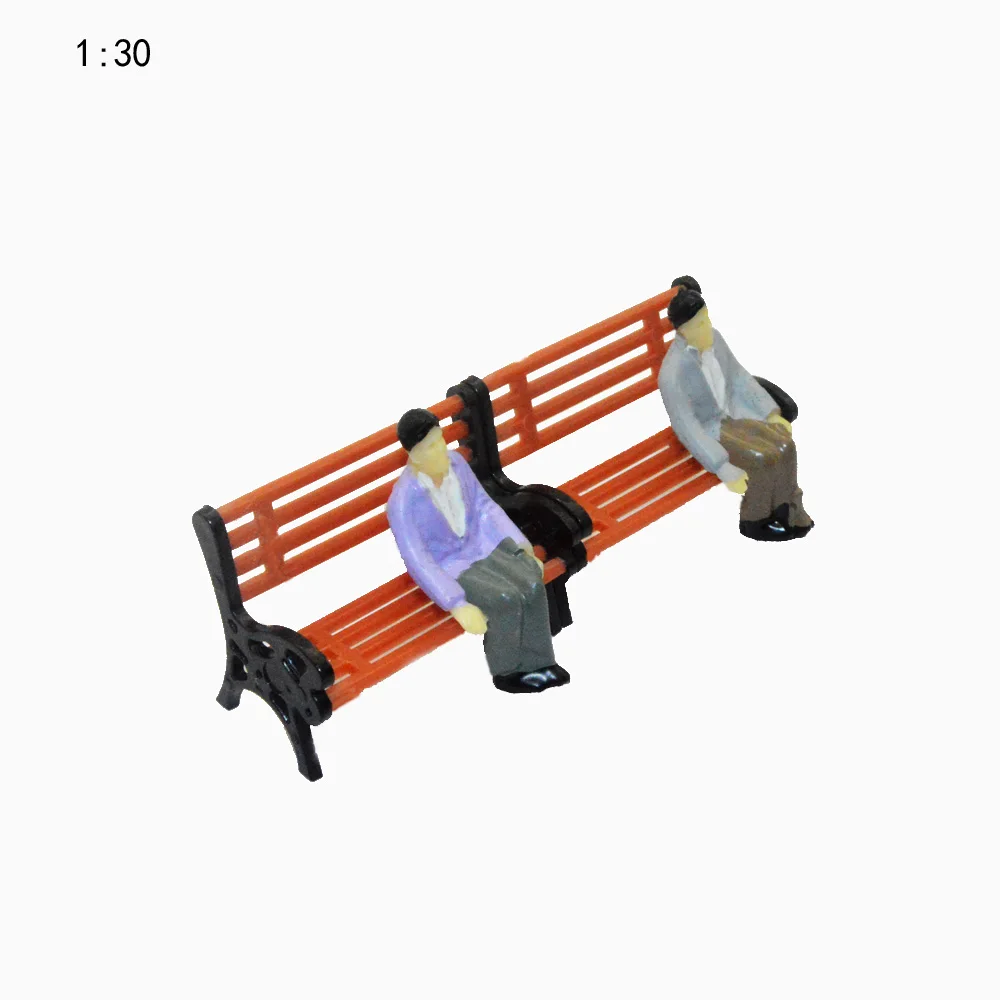 Оптовая продажа 100 шт. масштаб 1/30 песочный стол модель здания поезд скамейка стул