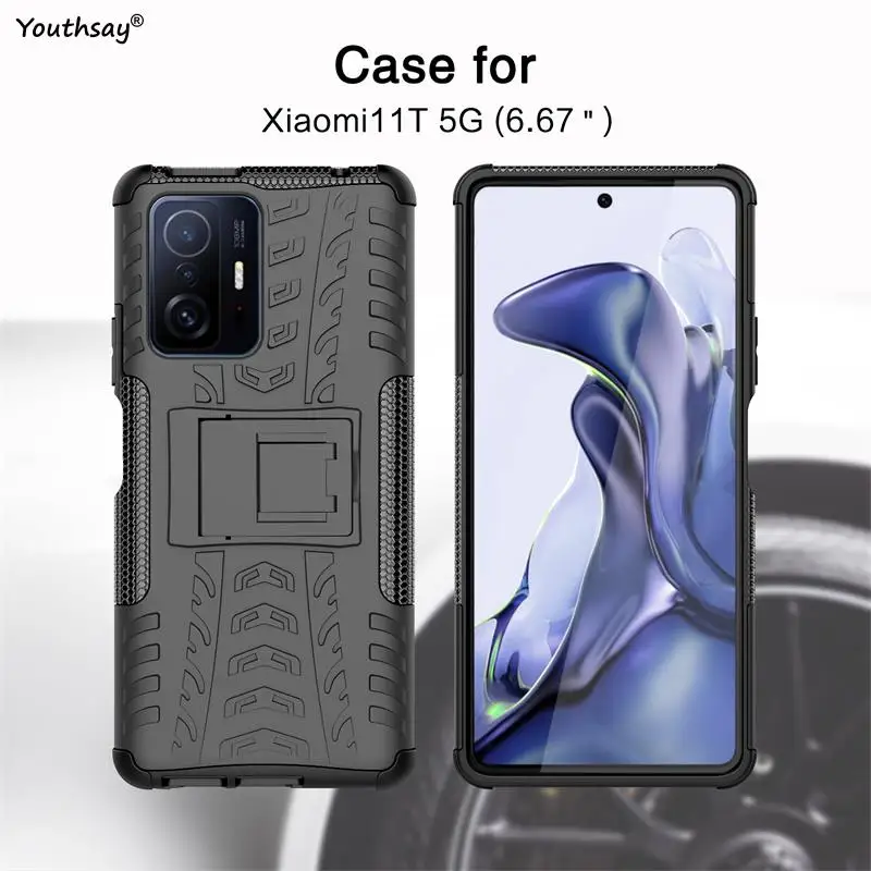 For Xiaomi 11T 5G Case For Xiaomi Mi 11T Pro Cover Shockproof Armor Protective Phone  Bumper For  Xiaomi Mi 11T Pro Fundas