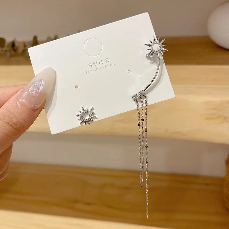 

Woman Hanging Dangle Drop Tassel Earrings Elegant Stylish Jewelry Ear Rings Personality Gift Asymmetrical Flower Earrings Stud