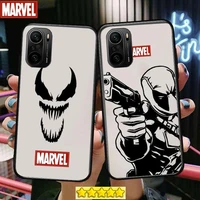 marvel iron man spiderman phone case for xiaomi redmi poco f1 f2 f3 x3 pro m3 9c 10t lite nfc black cover silicone back prett mi