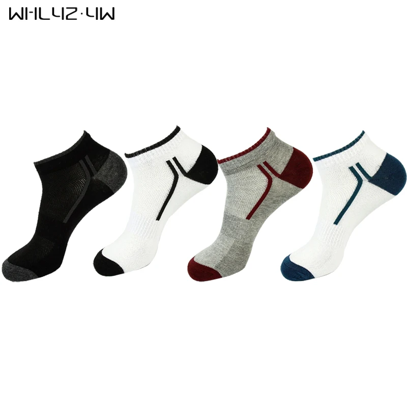 

Whlyz Yw 5 Pairs/Lot Men Socks Cotton Stretchy Short Compression Socks Breathable Breathable,deodorant,invisible Sport Socks