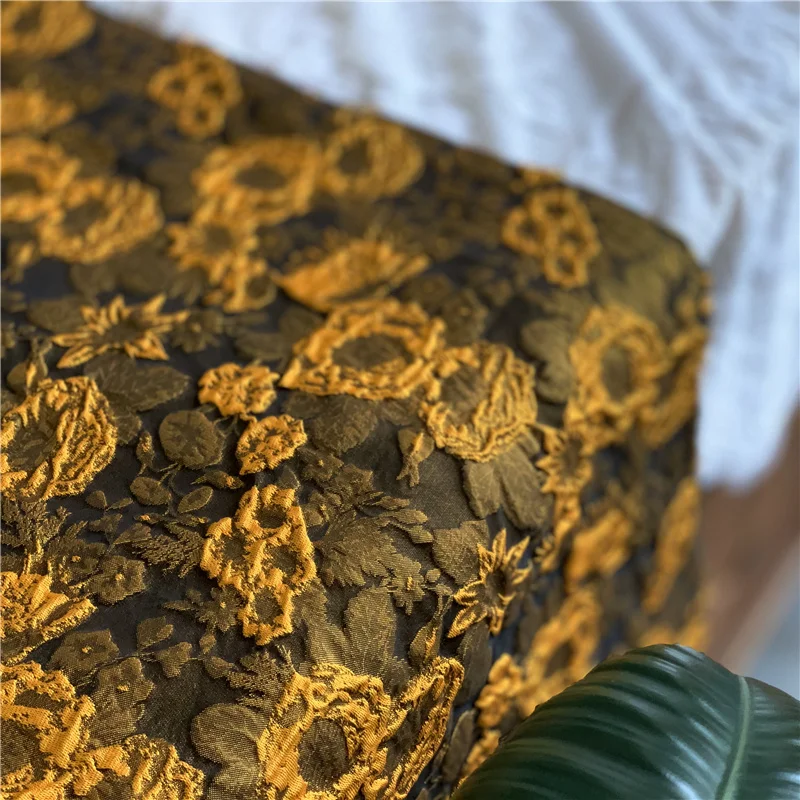 

Жаккардовая ткань с рисунком подсолнечника, 160 см