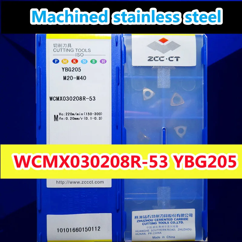 CNWCMX030208R-53 YBG205 10 шт./компл. 100% Оригинал ZCC.CT вставка = M20-M40 обработанная нержавеющая