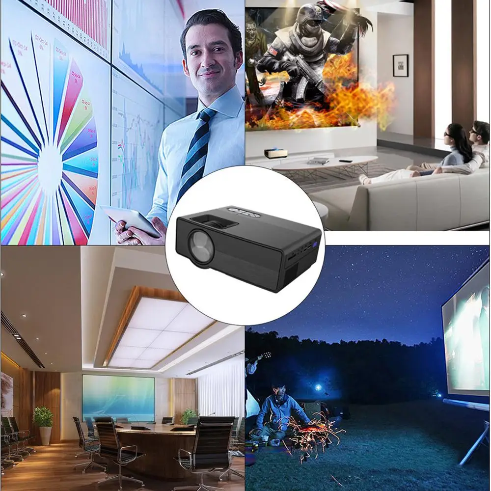 Распродажа M450 светодиодный мини проектор 1080P Full HD HDMI USB ЖК домашний кинотеатр
