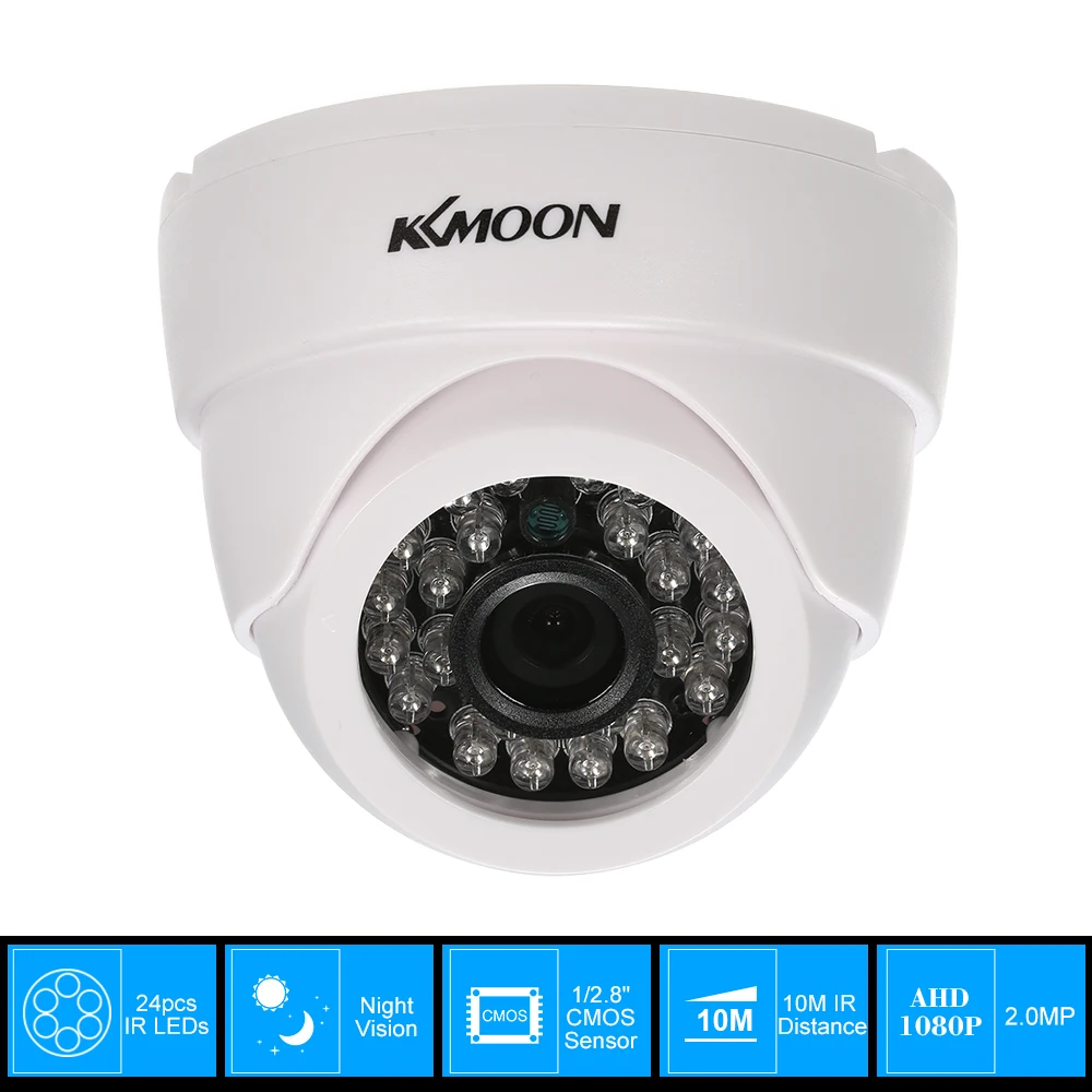 

1080P AHD купольная камера видеонаблюдения с объективом 3,6 мм 1/2, 8 CMOS МП IR-CUT 24 шт. ИК светодиоды ночного видения для домашней безопасности