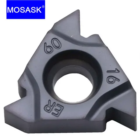 MOSASK 10 шт. 16ER 22ER ZP10 метрические вставки из карбида вольфрама для обработки внешней резьбы