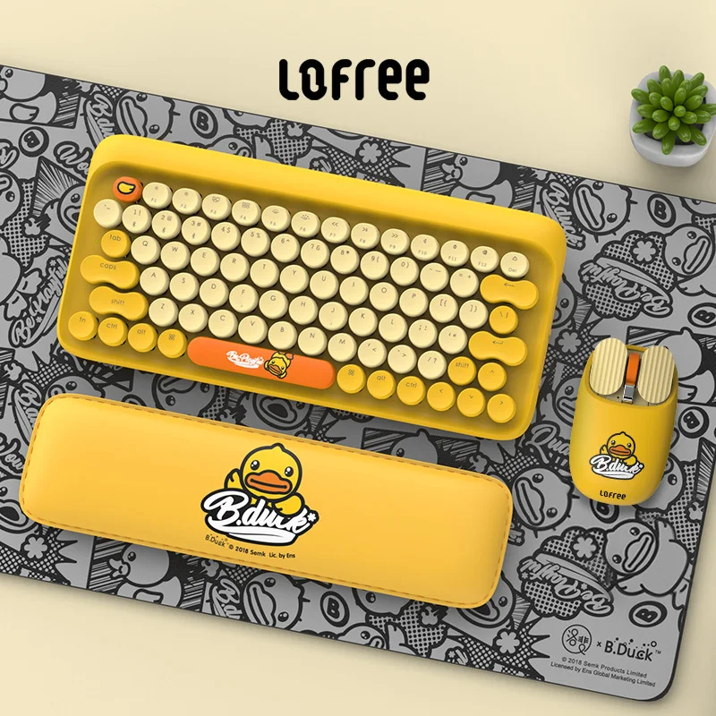 Новинка Lofree B.Duck MAUS Беспроводная bluetooth мышь для картофельных чипсов EP115 желтая