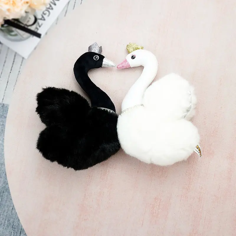 Creative Black/White Swan Plush Stuffed Doll Fabric Family Bedroom Nursery Room Decor Hanging Ornaments Baby Soothing Pillow | Игрушки и