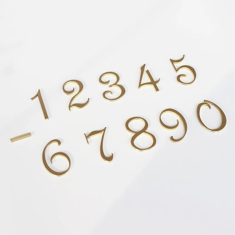 LCH высокое качество твердая латунь цифры Настенный декор вилла дверные таблички