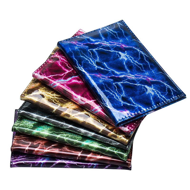 Zoukane Новая обложка для паспорта из искусственной кожи в полоску с молнией синяя