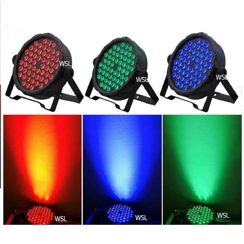 10 шт./лот par 64 led flat 54*3w RGB 3 в 1 Бесплатная доставка | Лампы и освещение