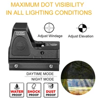 hunting glock optical micro reflex red dot sight scope riflescope adjustable brightness rifle scopes airsoft optics sight new
