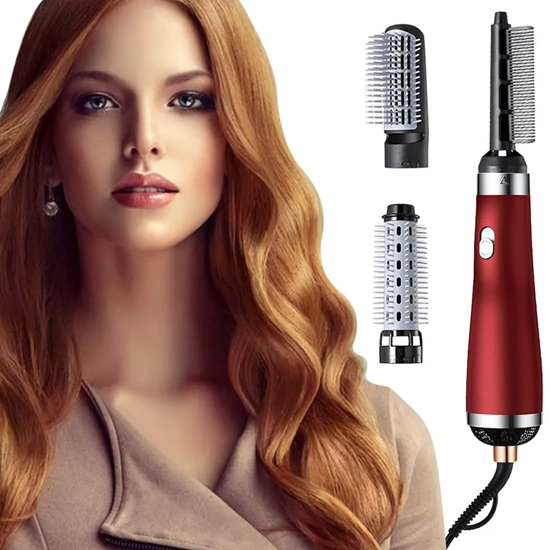 

Air Styler 3 In1 Electric Blow Dryer Comb Hair Curling Wand Detachable Brush Hair Kit Negative Ion Hair Curler Straightener