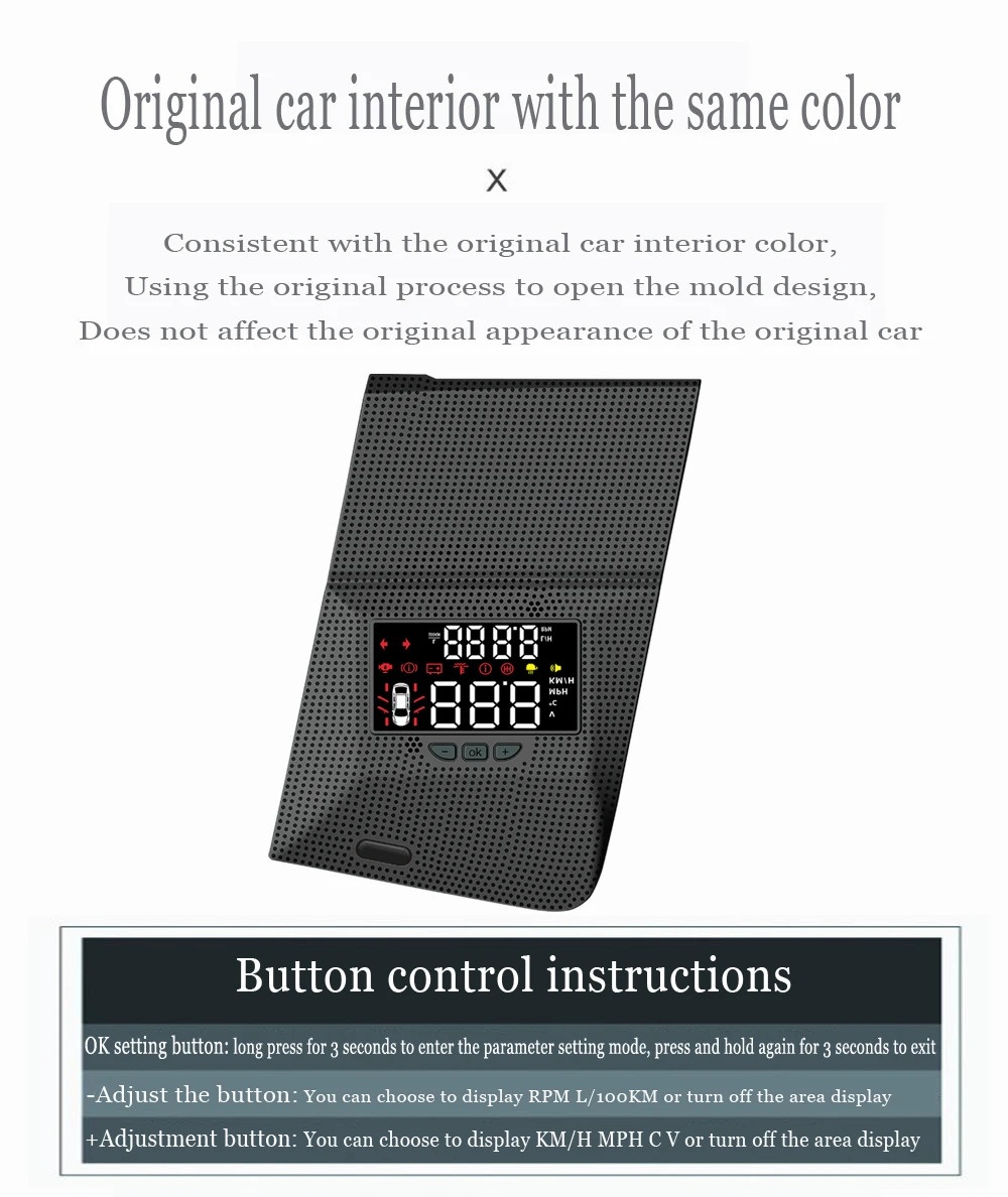 Автомобильная головка вверх дисплей HUD левая рука вождения OBD II проекционный