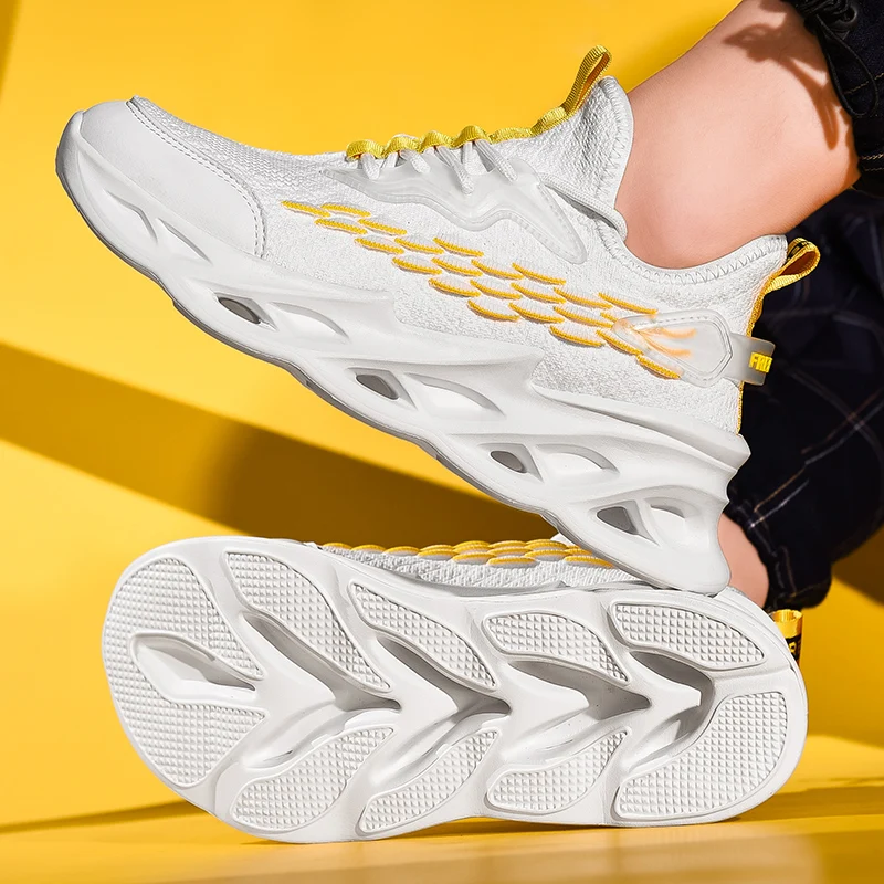 

Men Sneakers Fashion Hollow Out Sole Breathable Cushion Walking Shoes Outdoor Casual Sports Trainers