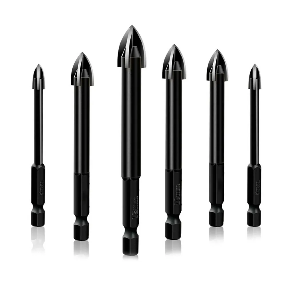 

Набор универсальных сверл, комплект из 6 твердосплавных насадок для дрели, многофункциональные сверла из стекла, керамики, стен, дерева