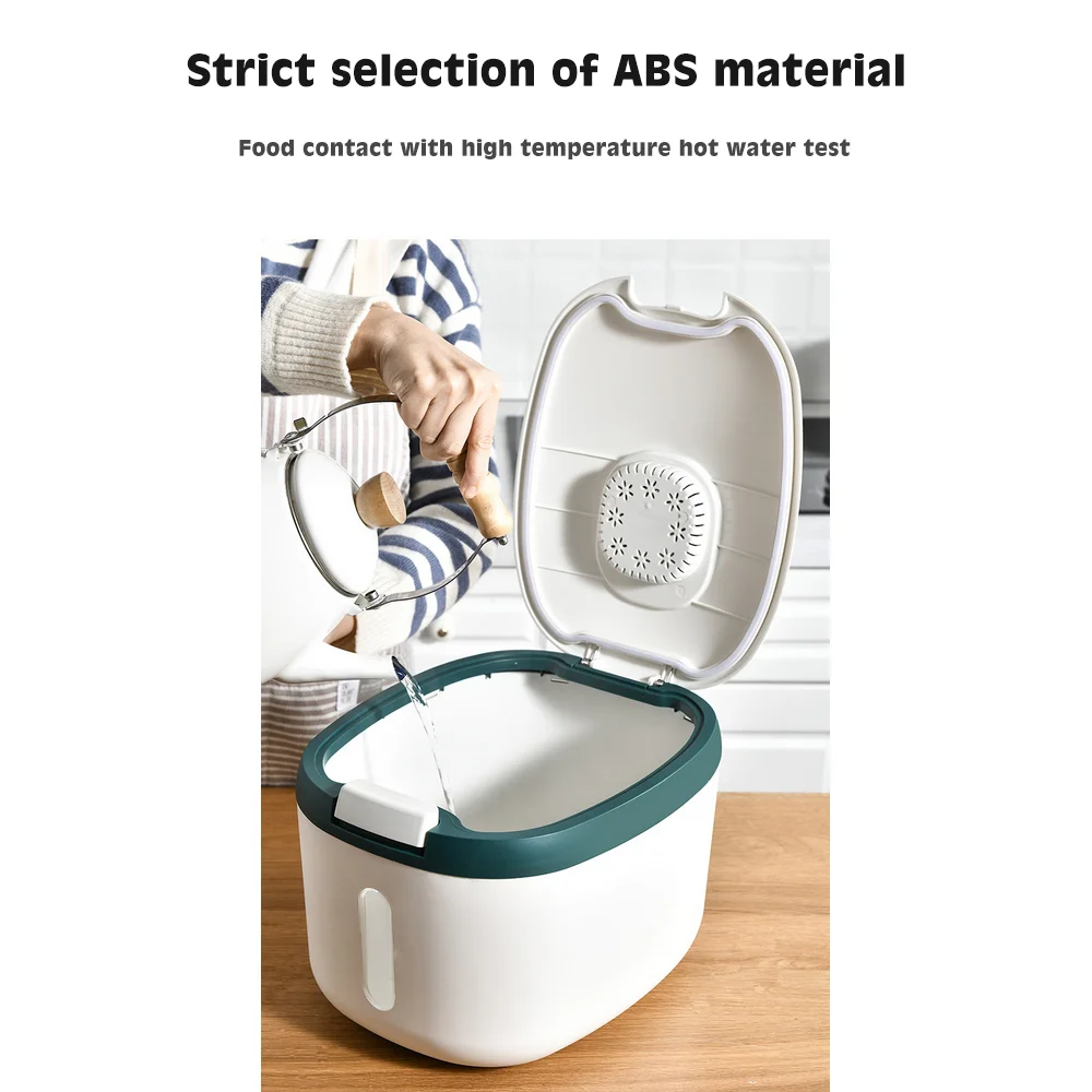 

Rice Barrel Cereal Closed Cans Insect-proof and Moisture-proof Rice Box Kitchen Multi-function Grain Barrel