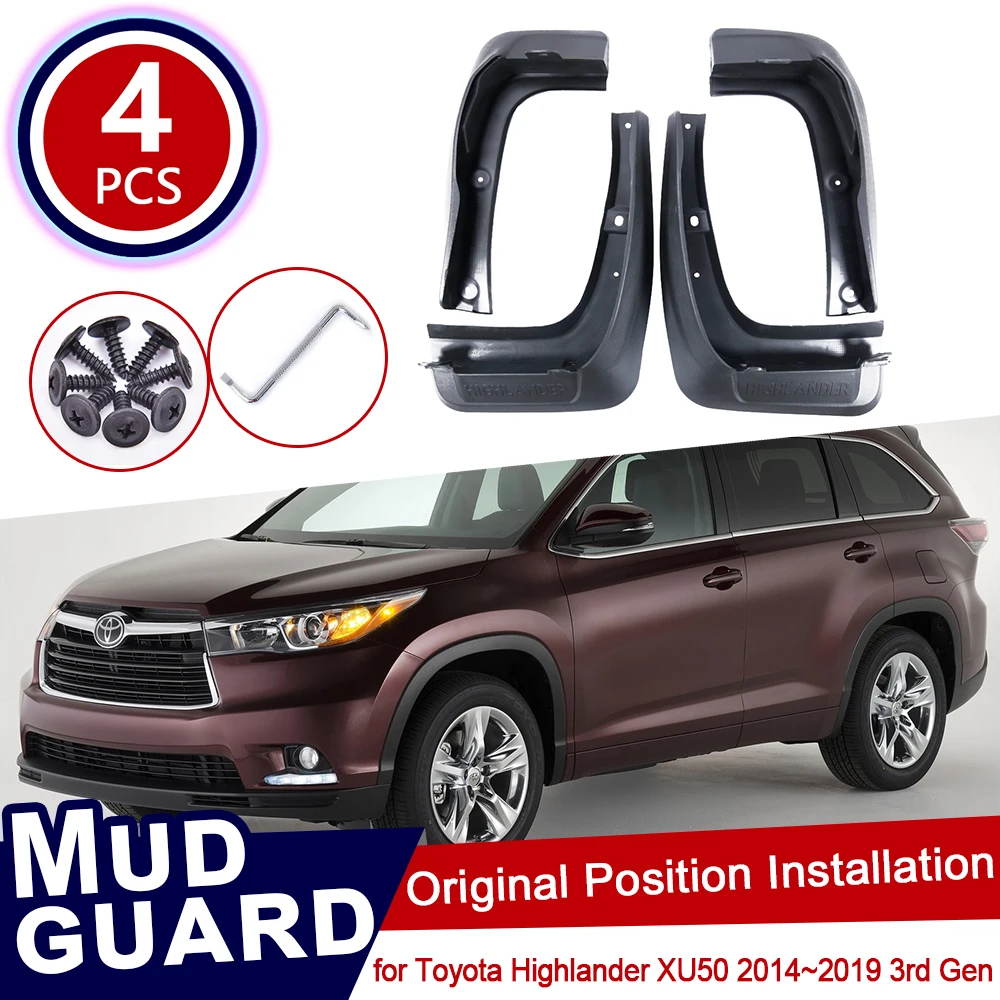 4 шт. для Toyota Highlander XU50 50 2014 ~ 2019 Автомобильные Брызговики передние задние