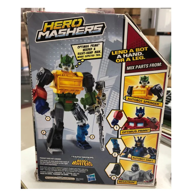 Hasbro Transformers Make Your Mask Up Action Figures Autobot Hero Mashers коллекция моделей пружинный Шмель Робот