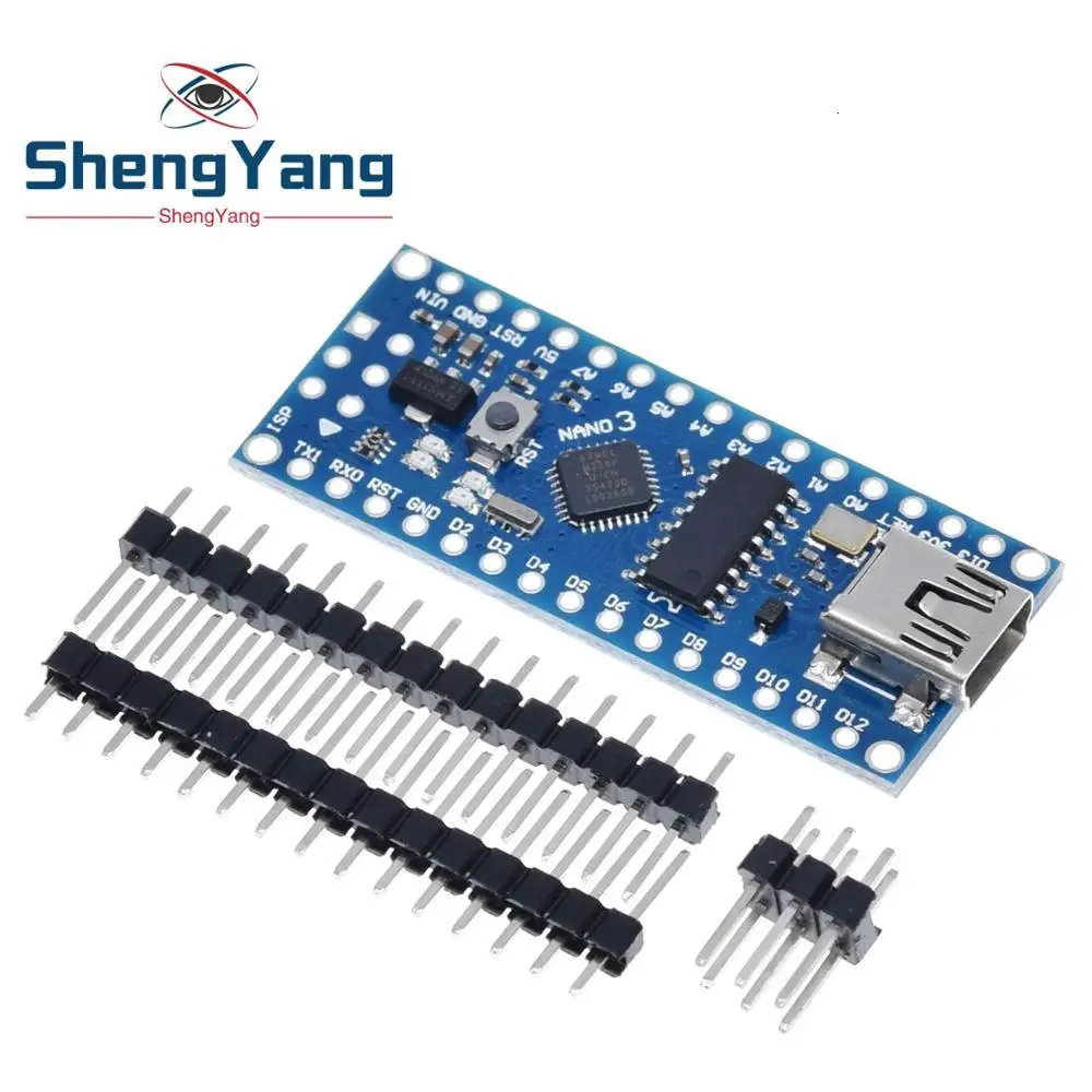 nano 3.0 328P-MU 1 шт. акция для arduino Nano 3,0 Atmega328 контроллер совместимый модуль платы PCB макетная плата без USB V3.0 - Цвет: nano 3.0 328P-MU