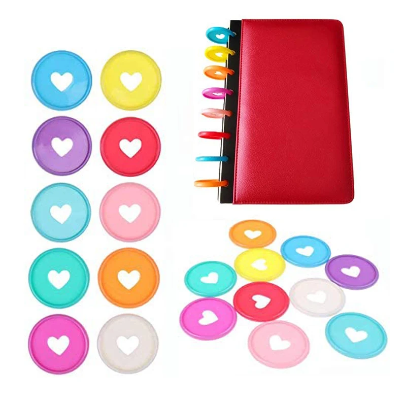 

100PCS 35MM Plastic Binding Rings Loose Leaf Office Accessories Mushroom Hole Binding Disc for Books Binding Discs Disk Planner